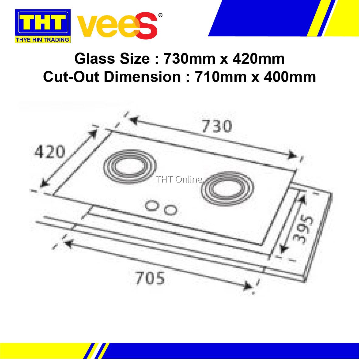 VEES Delicooker Hood Electric Hob HL450
