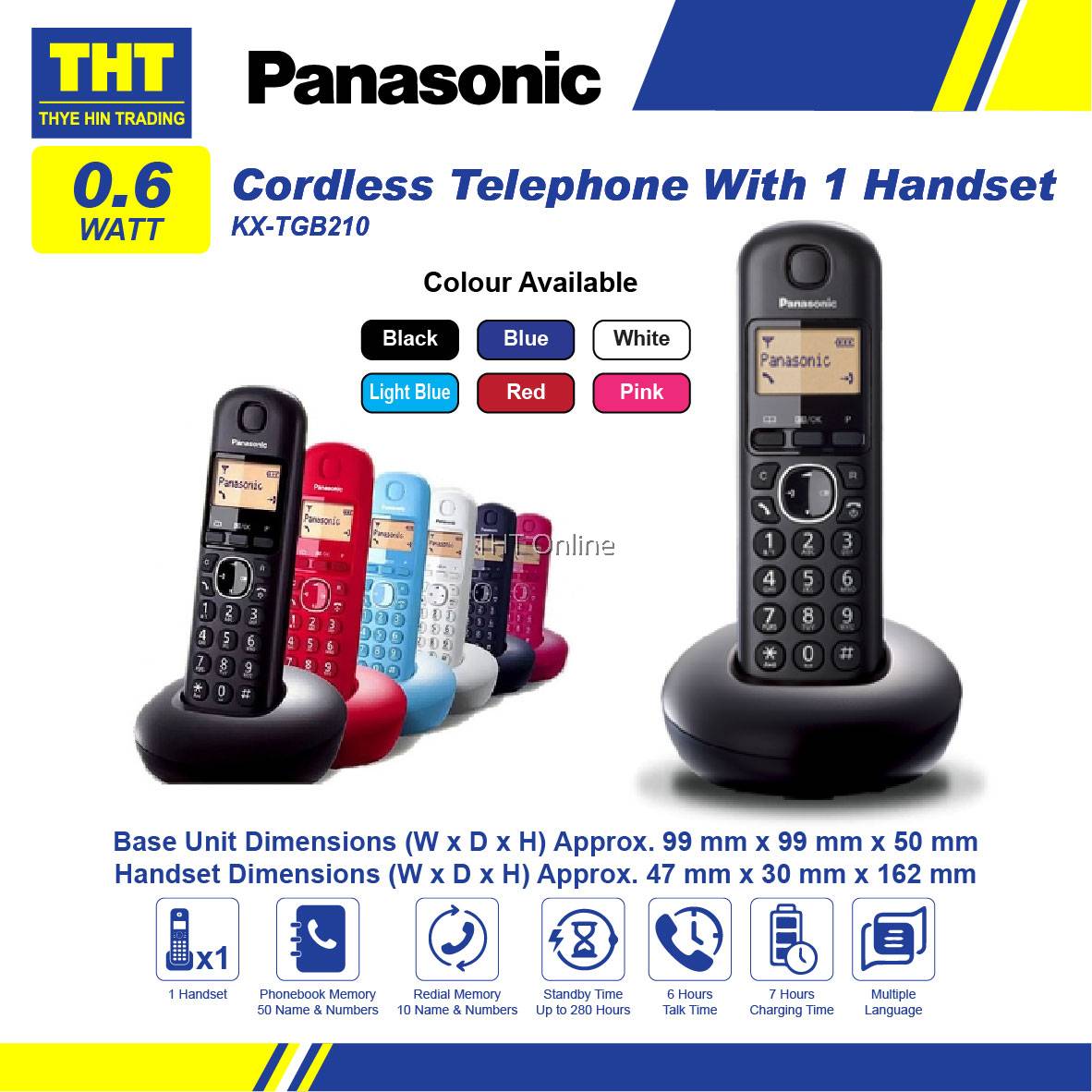 Panasonic Digital Cordless Phone KXTGB210