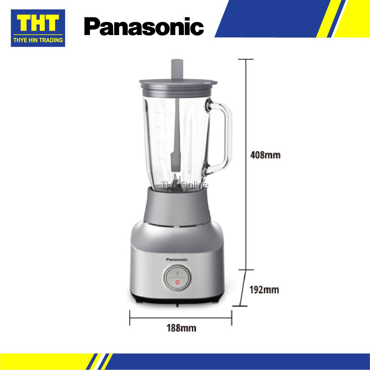 [1.0L] Panasonic Durable & Hygienic Glass Jug Blender MXM300SSL