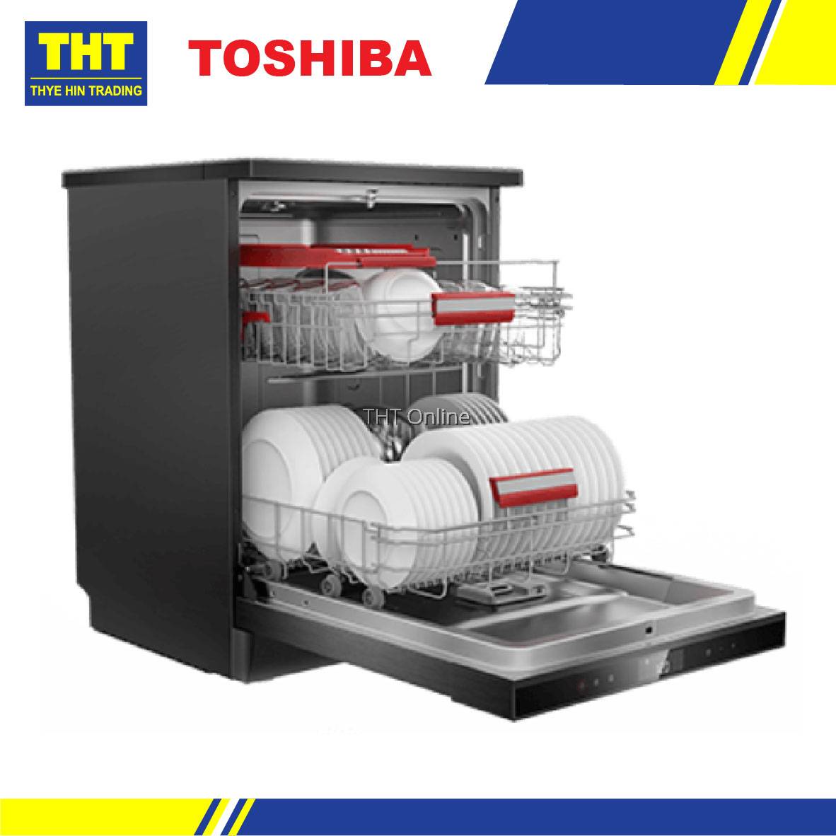 Toshiba 14 Place Dishwasher With UV LED Sterilizer and 70°C Hot Water