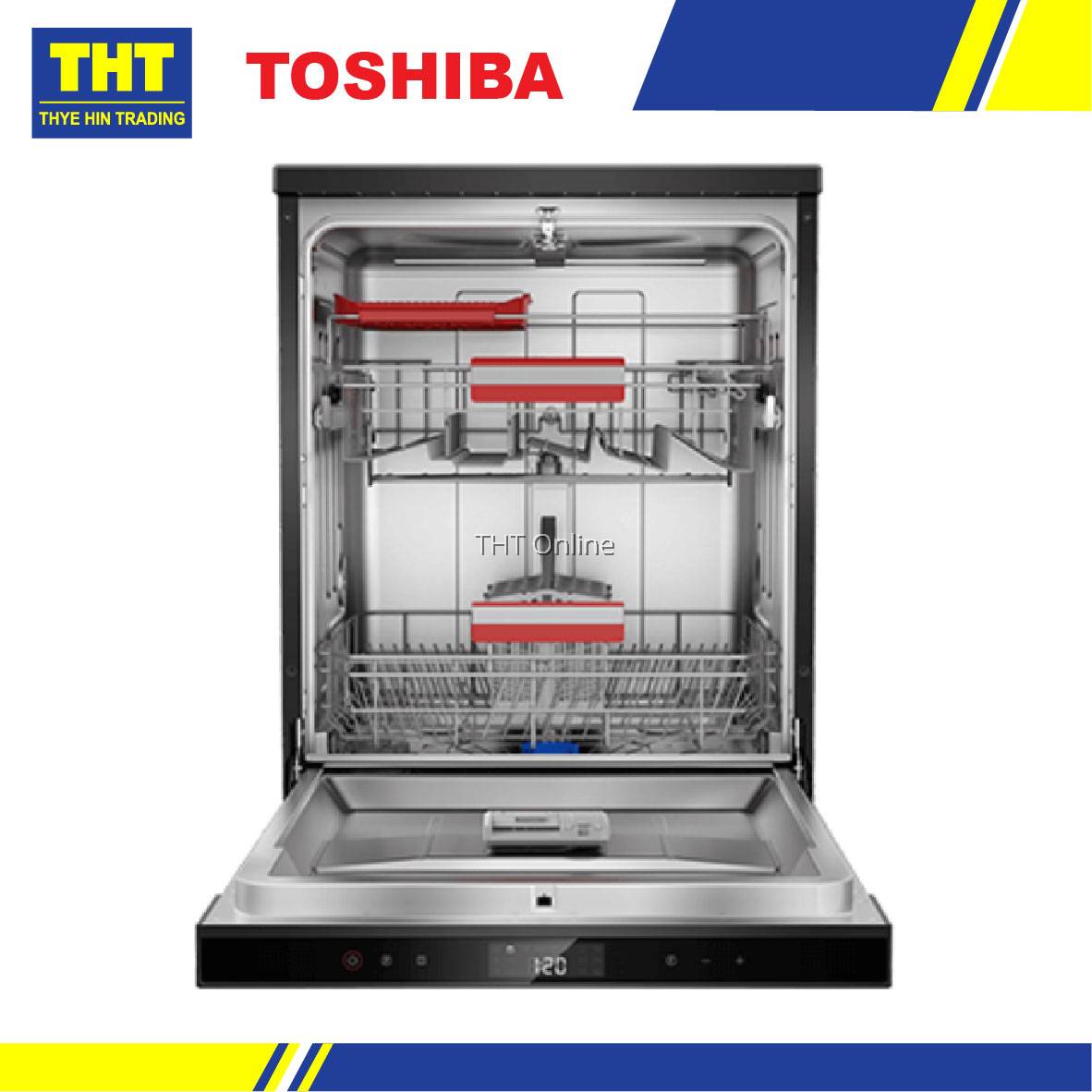 Toshiba 14 Place Dishwasher With UV LED Sterilizer and 70°C Hot Water