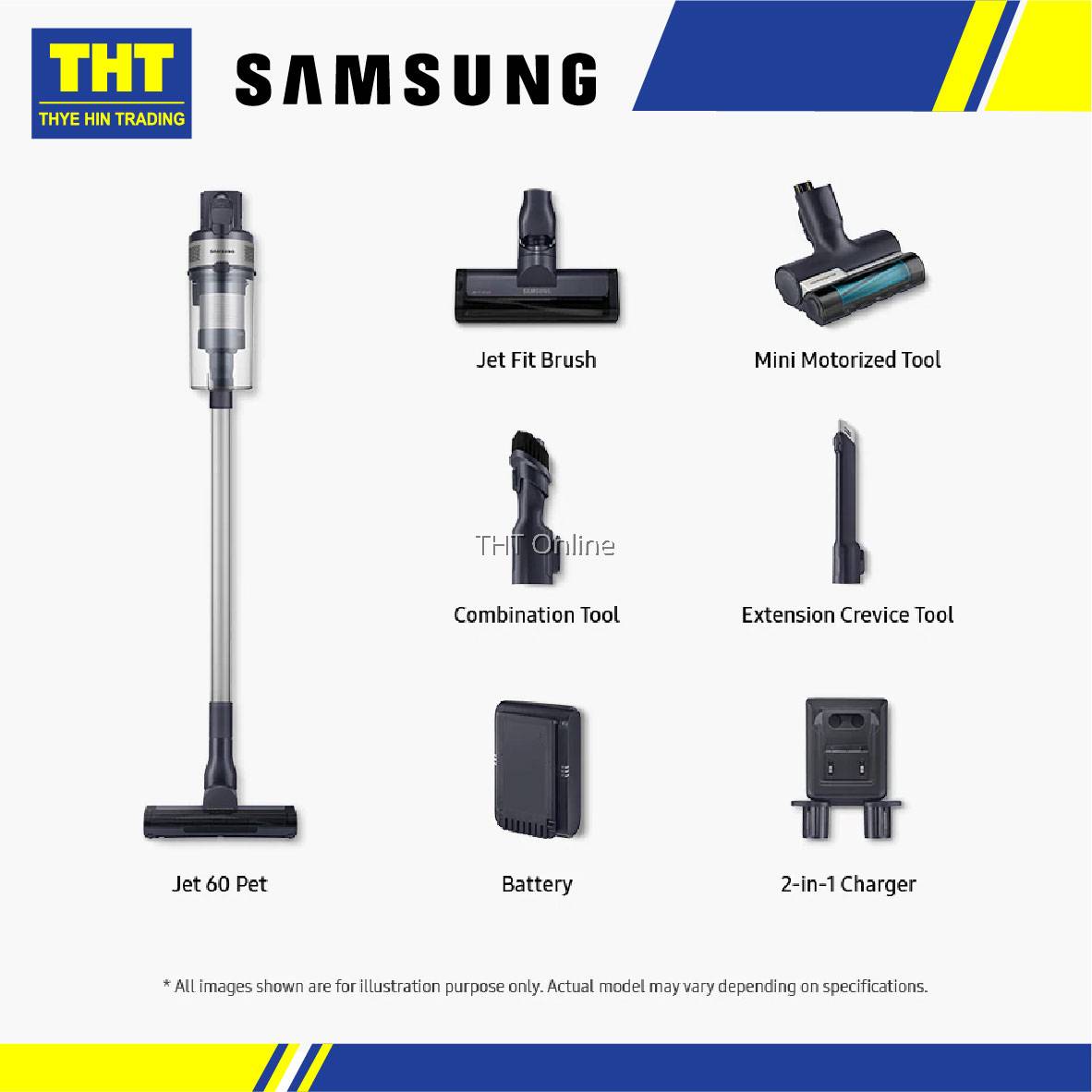 Samsung (150W) Jet 60 pet With Mini Motorized Tool Cordless Vacuum