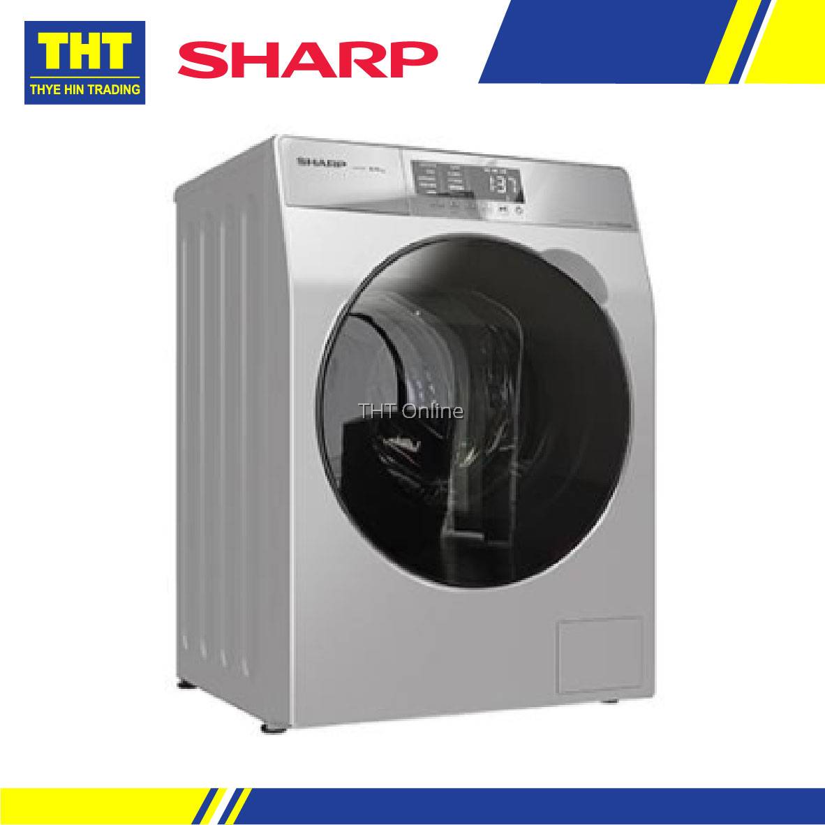 [ 8.5KG] Sharp Front Load Washing Machine ESFK852EMW