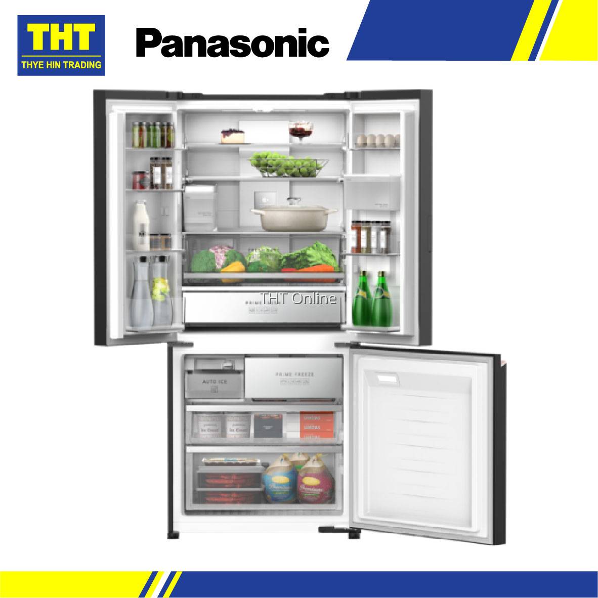 [495L] Panasonic PRIME+ EDITION PREMIUM 3 Door Refrigerator NRCW530XMMM