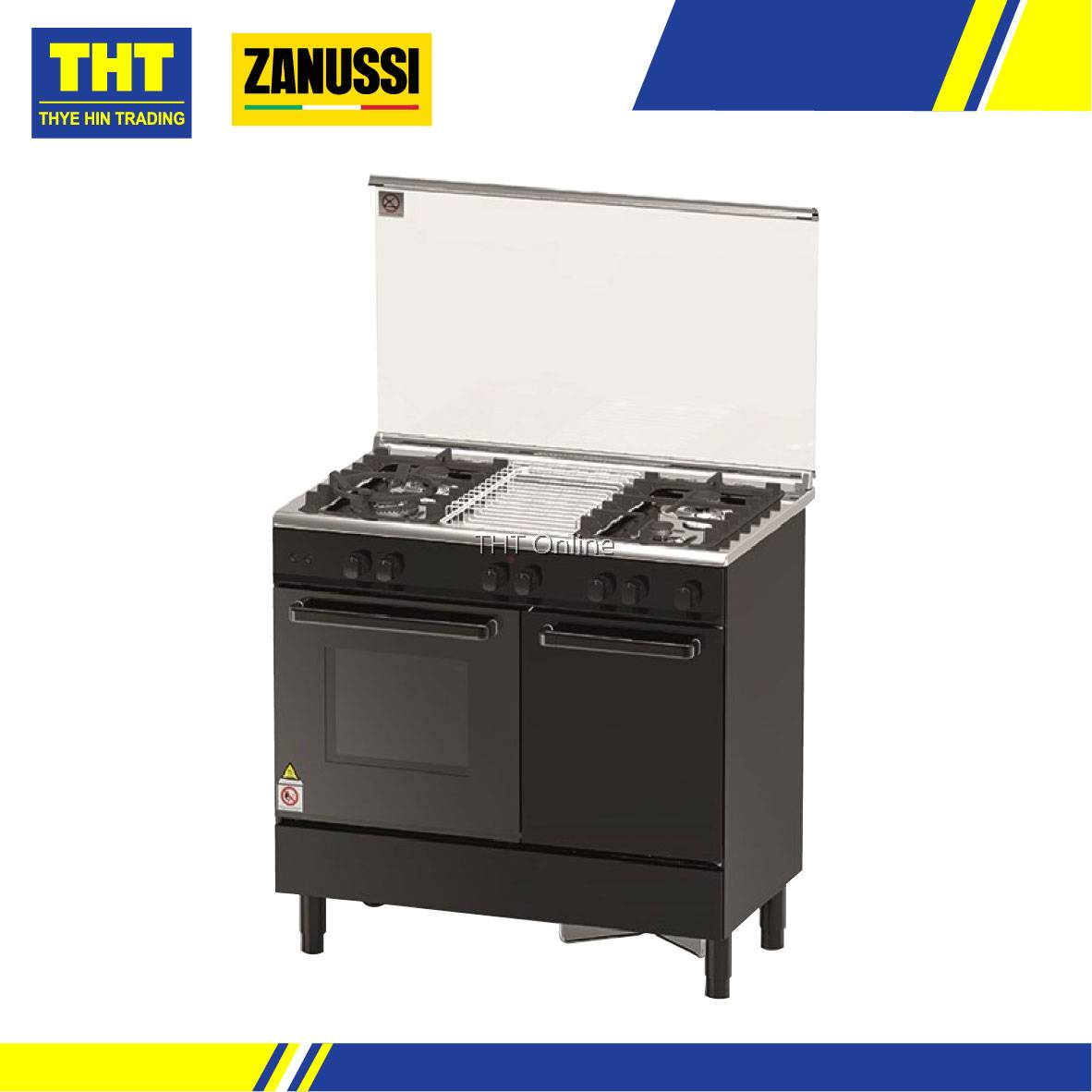 Zanussi 4 Gas Burners Free Standing Electric Oven ZCG942K