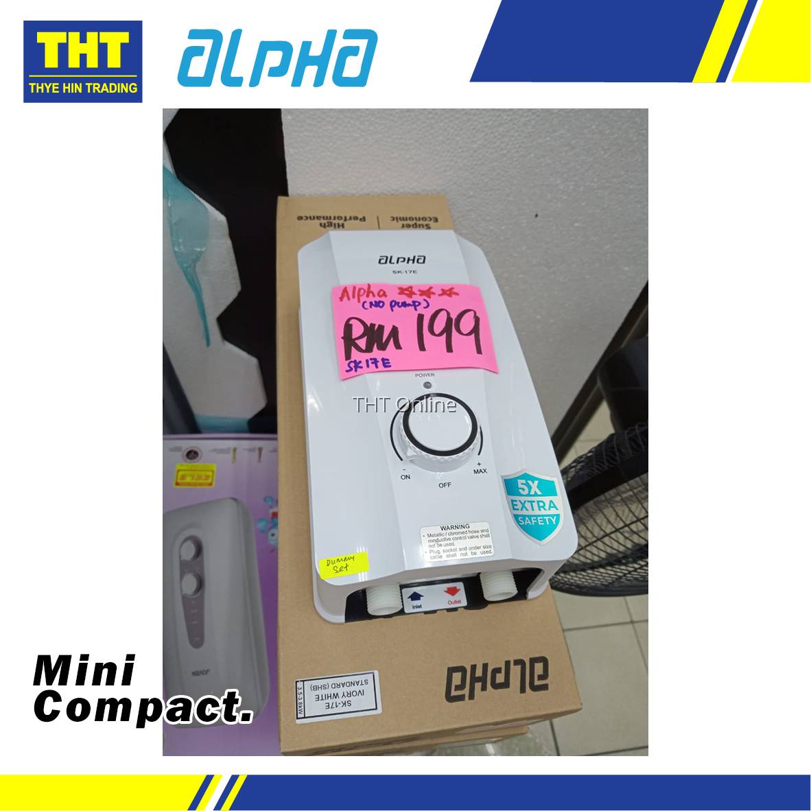 Alpha Water Heater With Adjustable Bracket SK17E