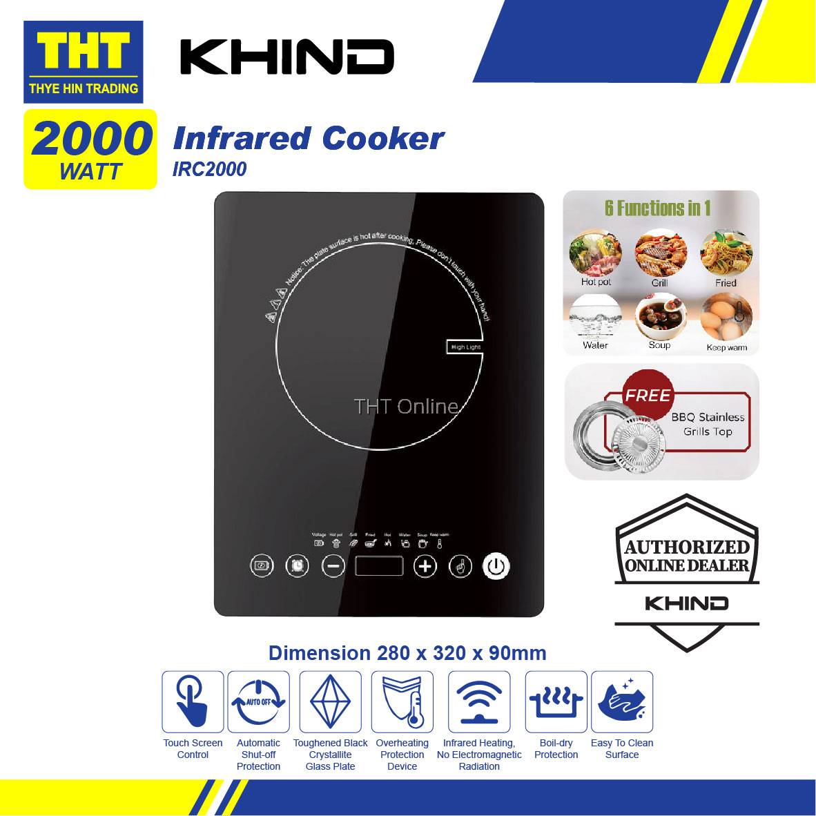 Khind 2000W Infrared Cooker IRC2000