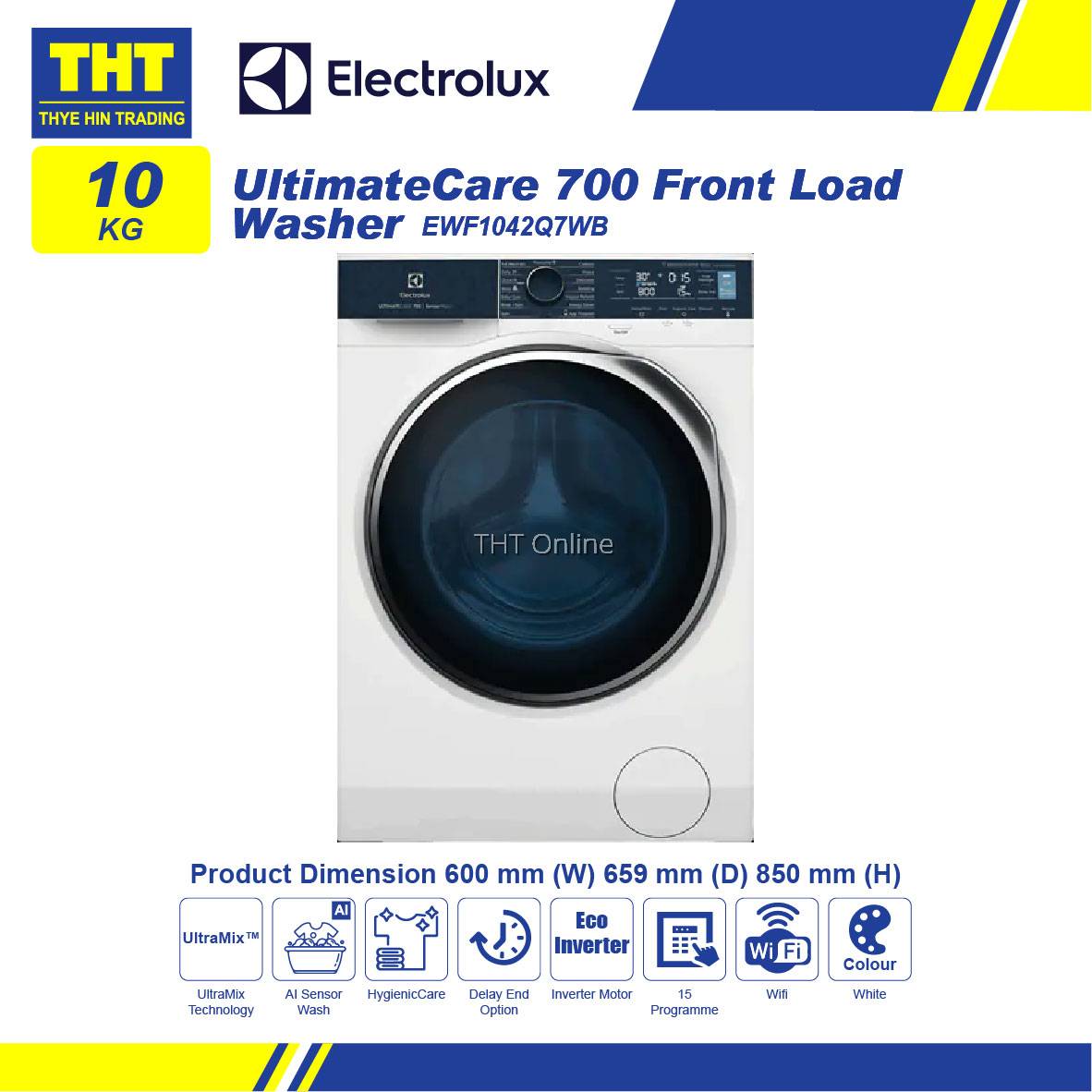 [ 10KG] Electrolux UltimateCare 700 front load washing machine EWF1042Q7WB