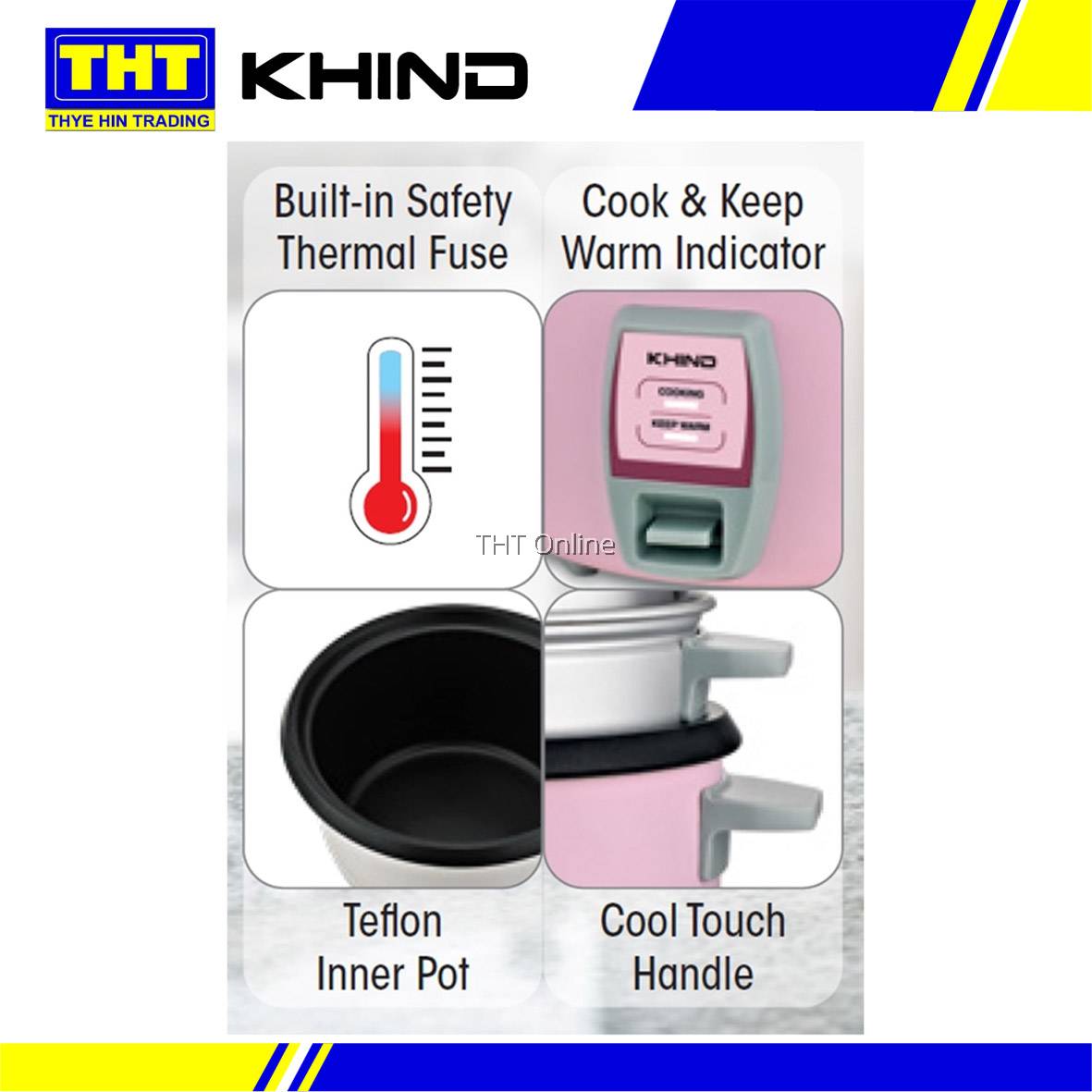 Khind 1.0L Rice Cooker RC910T
