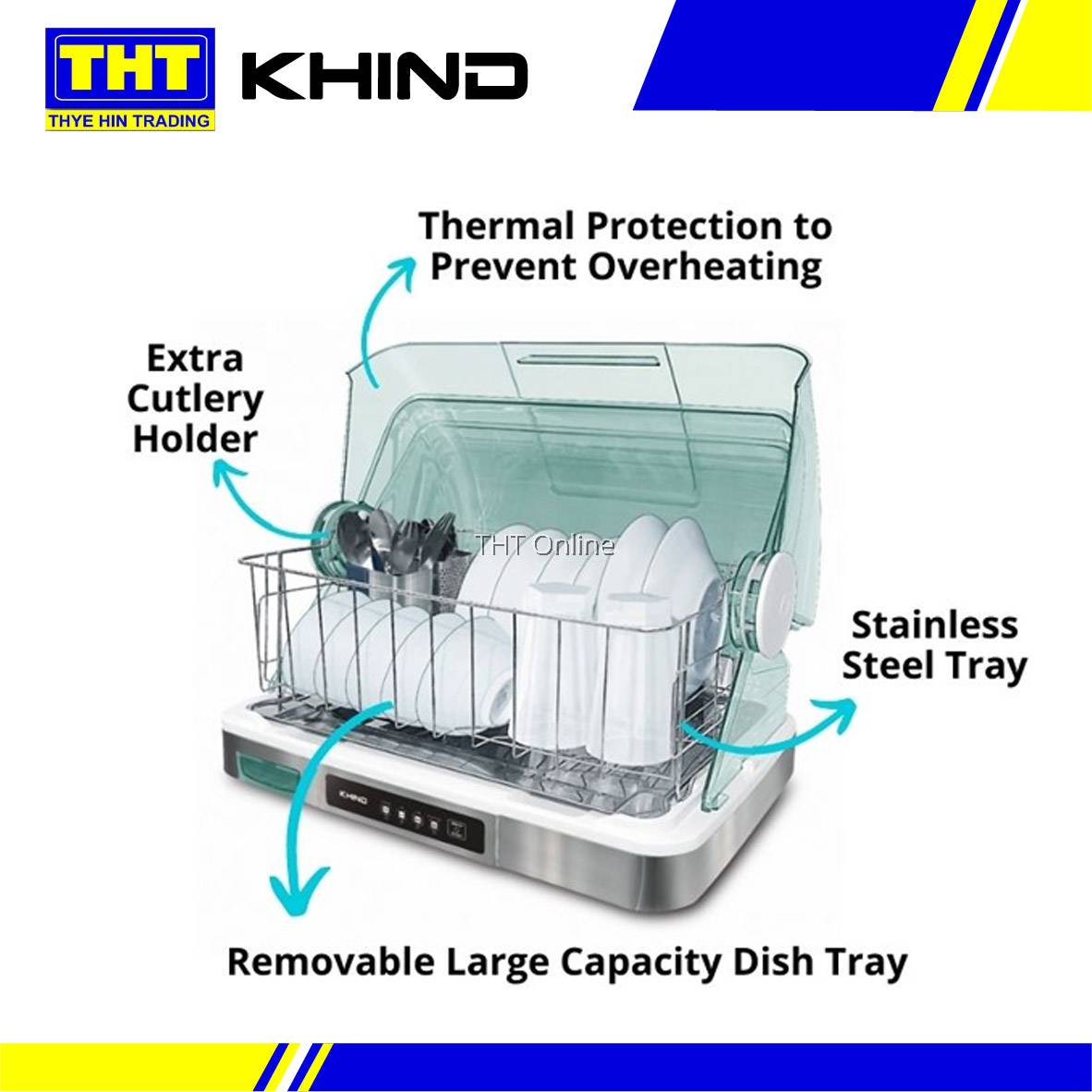 Khind BD919 Stainless Steel Tray Bowl Dryer