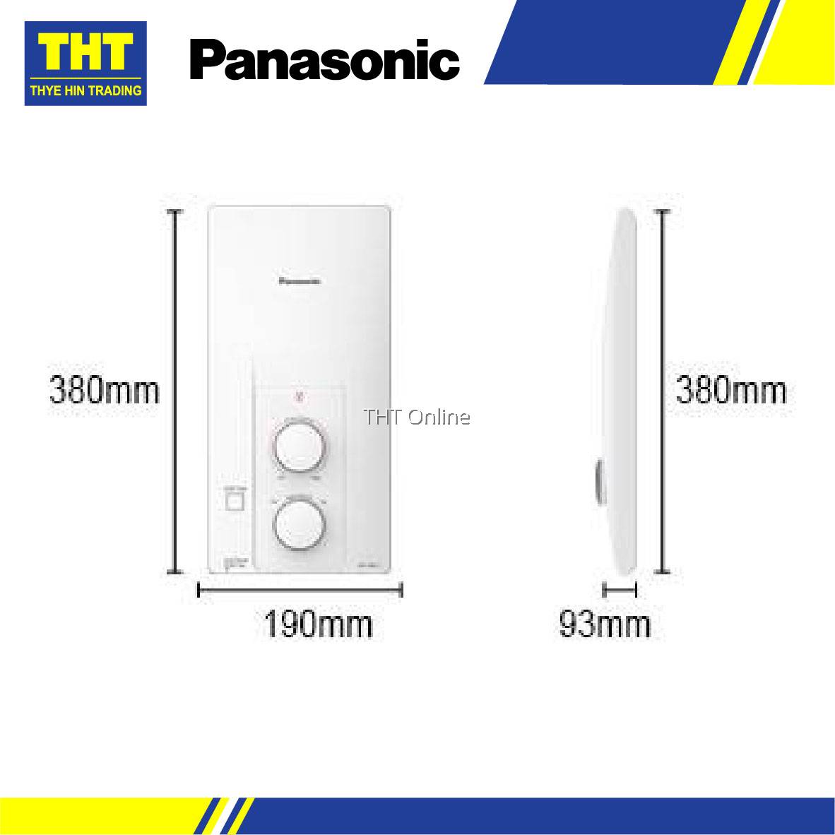Home Shower Non Jet Pump Standard Series Water Heater Panasonic DH-3RL1MW