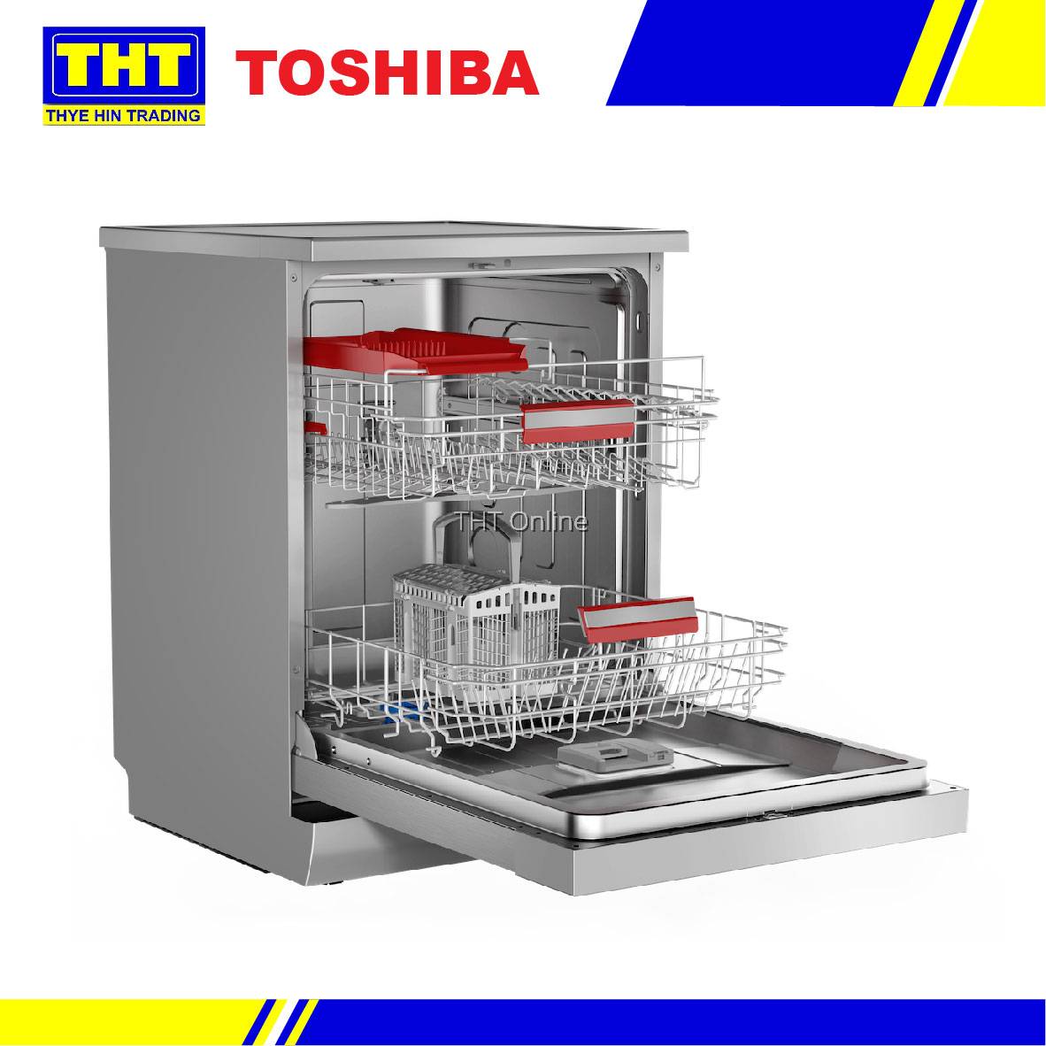 TOSHIBA 118PCS Dishwasher DW14F1(S)MY with 6 Program Dish Washer