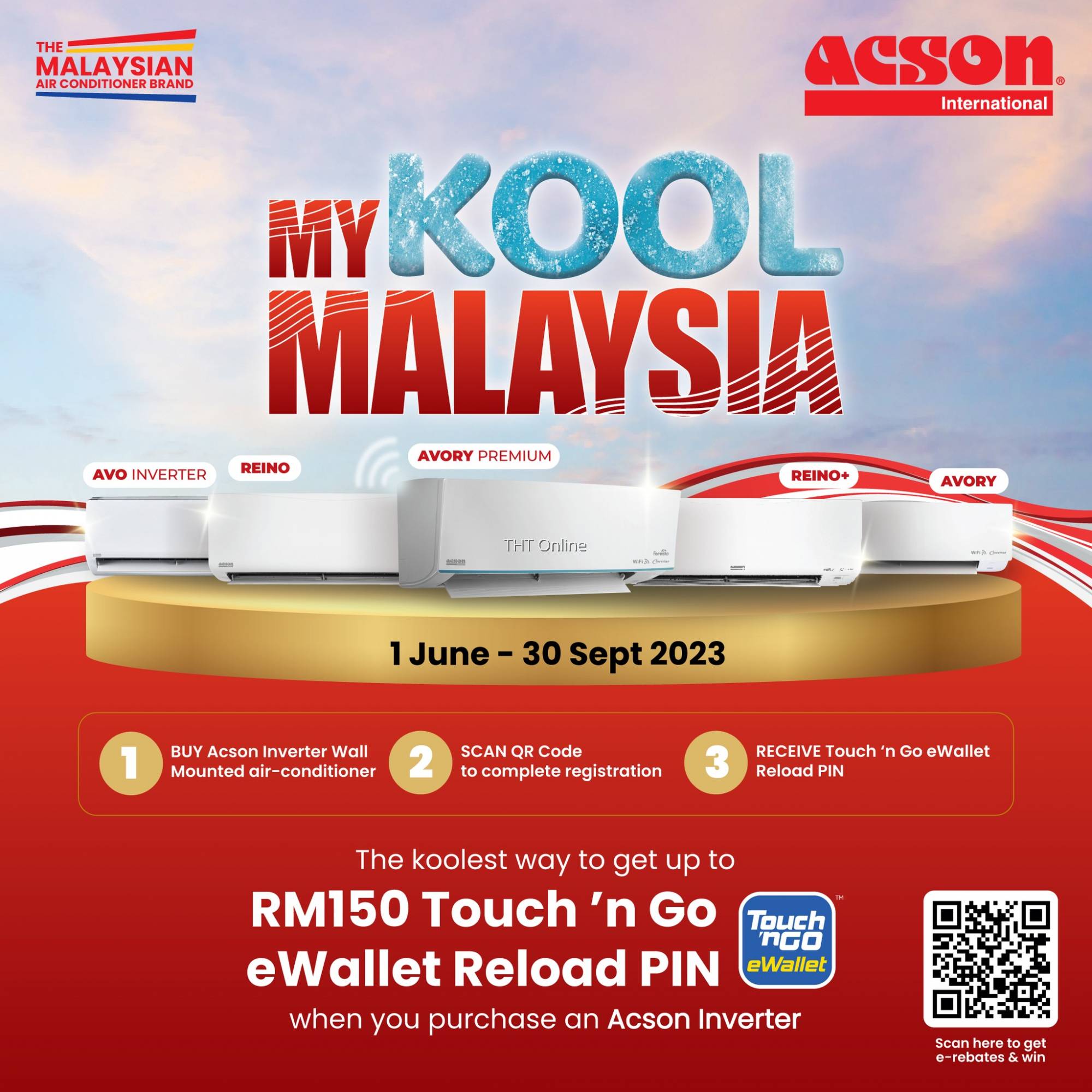 Acson 2.5HP Inverter Air Conditioner R32 AVO Series A3WMY25NFWIFI