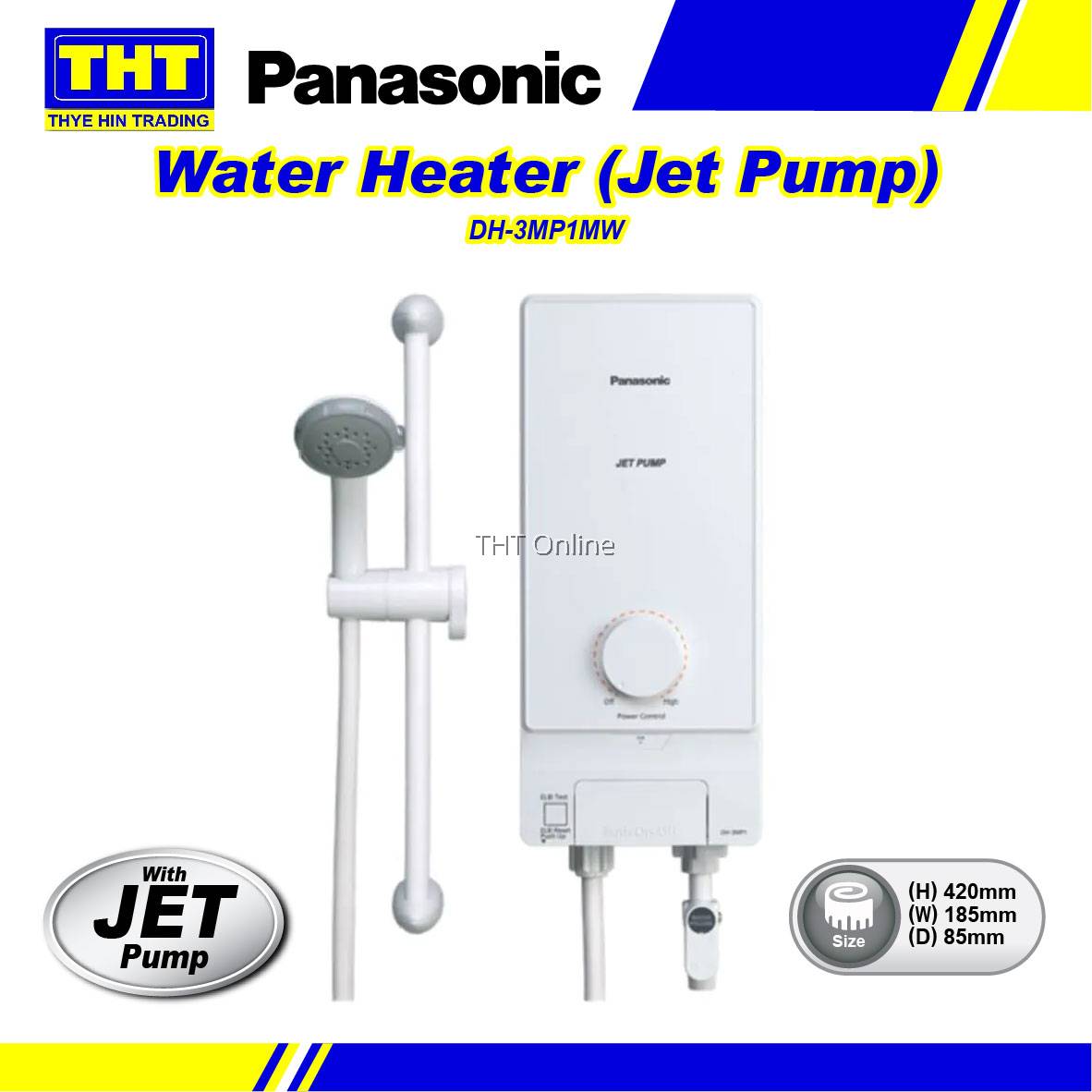 Panasonic Low Noise Water Heater (Jet Pump) DH-3MP1MW