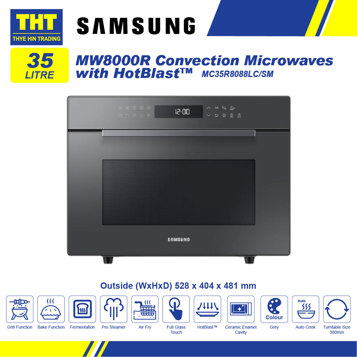 [35L] Samsung Convection Microwaves Oven with HotBlast™ MC35R8088LC/SM