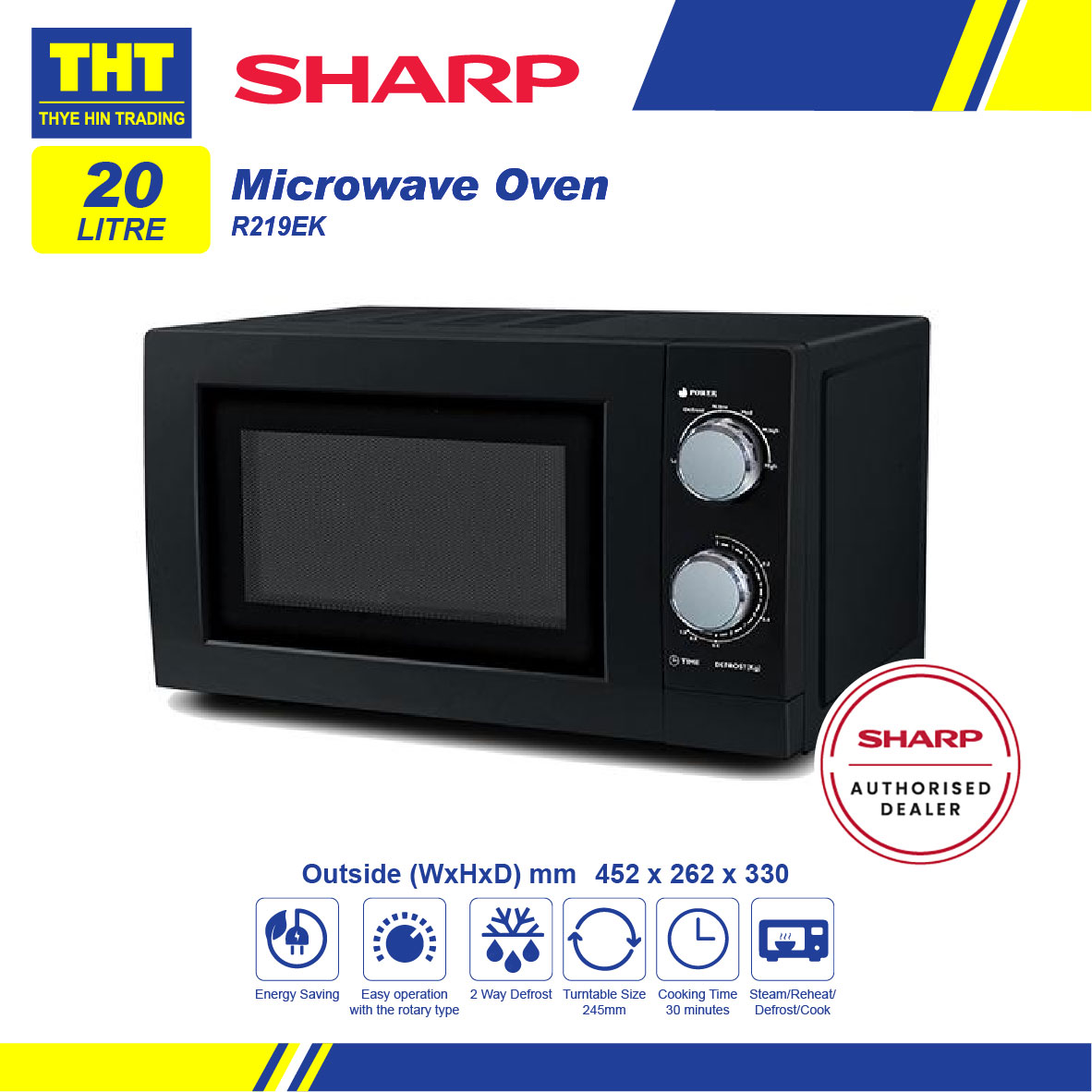 Sharp 20L Microwave Oven R219EK