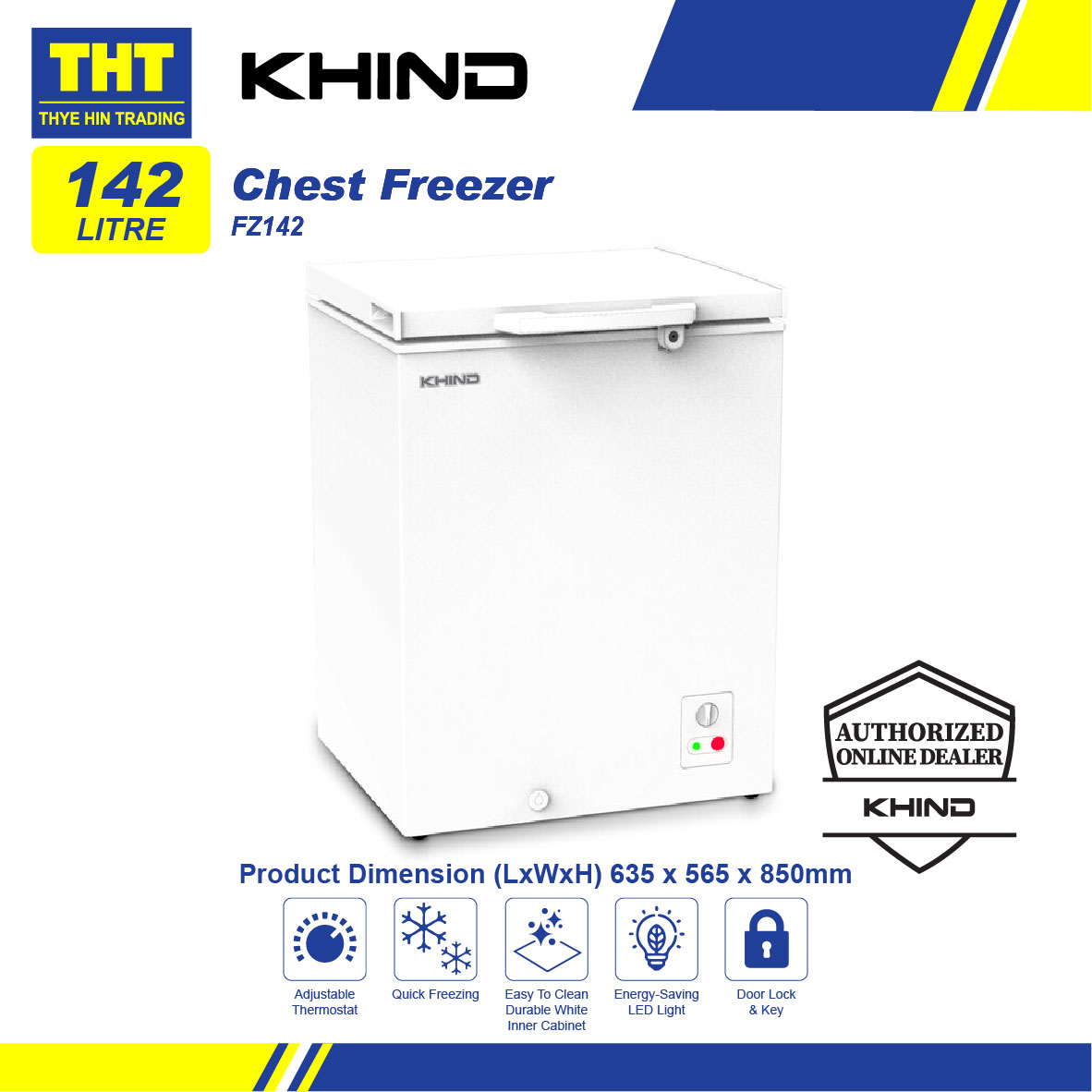 Khind 142L Chest Freezer FZ142