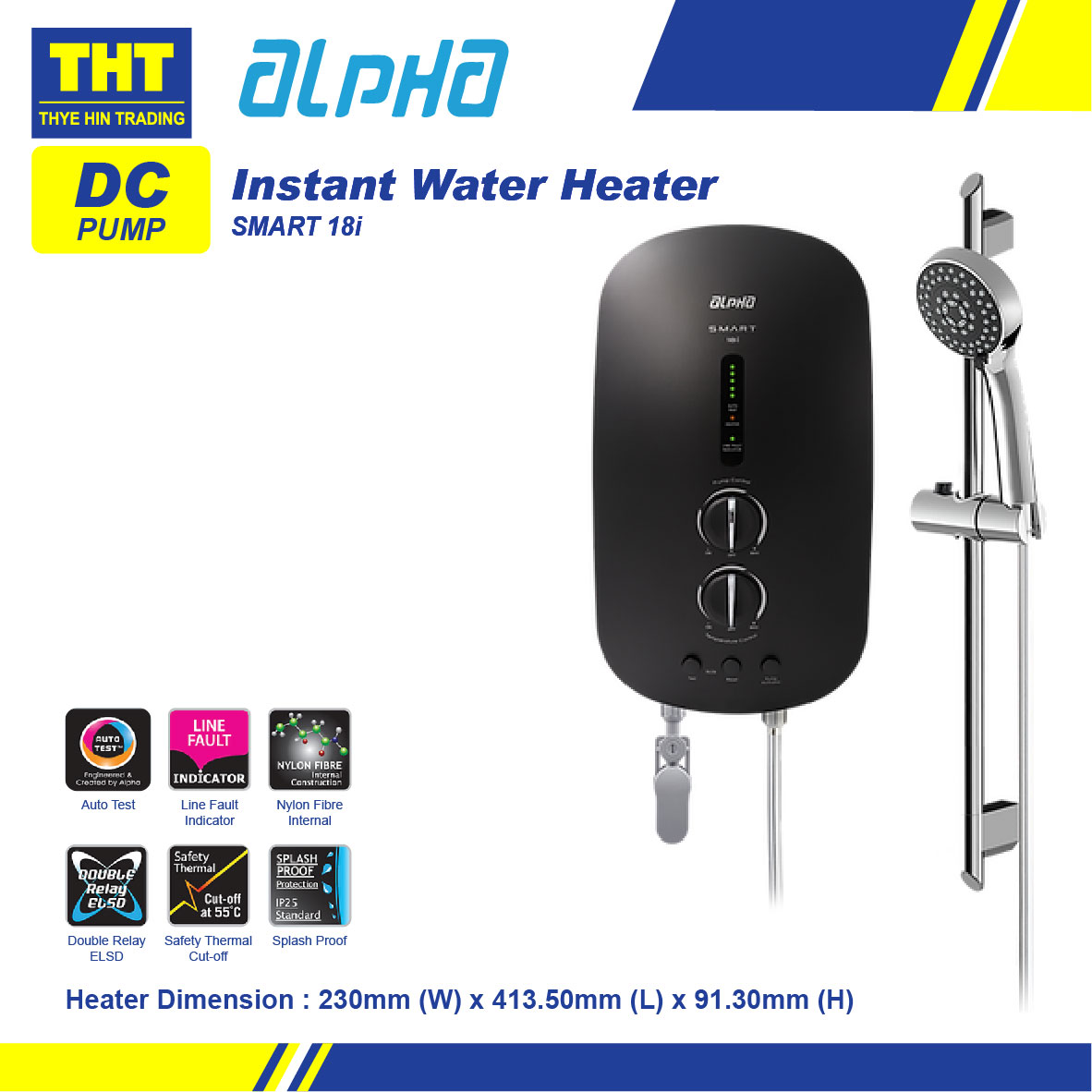 Alpha SMART.18i Instant Water Heater with Pump