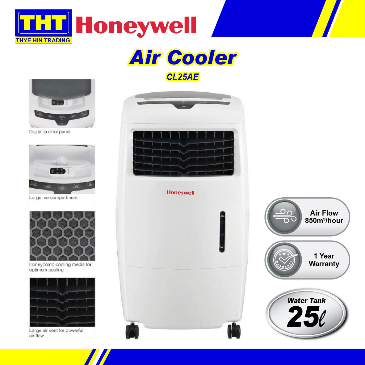 Honeywell Indoor Portable Evaporative Air Cooler CL25AE