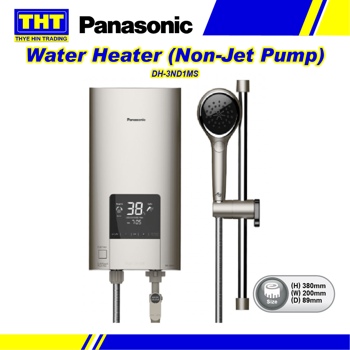 Panasonic Water Heater (NonJet Pump) DH3ND1MS